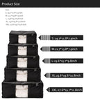 Comforter Storage Bags Pack of 2,Pillow Beddings/Blanket Clothes Organizer Storage Containers with Zippers,Breathable and Moistureproof(Black,2pcs) - Image 6
