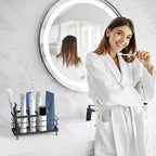 Luxspire Toothbrush Holders for Bathroom, Stainless Steel, 6 Slots, Black - Image 2