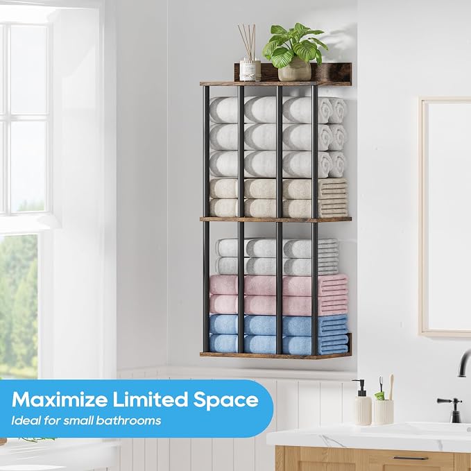 Towel Racks for Bathroom Wall Mounted, Updated 4 Bar Wall Towel Holder - Image 8