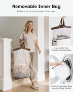 SOLEDI 90L Laundry Hamper with Lid, Large Collapsible Laundry Basket - Image 4