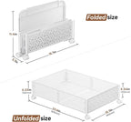 PHINOX Under Bed Storage Container with Wheels,Patterned,Metal,2 Pack,White | Tool-free assembly, glide smoothly, easy reach, foldable, maxmazie low-profile beds, dorm, keep seasonal clothes, shoes fresh - Image 2