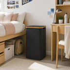 Lifewit 105L Large Laundry Basket with Lid, Removable Bags, Black - Image 10