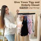 2 PCS Tank Top Hanger, Bra Hanger for Closet Organizer Space Saving | Premium Bra Hangers, Tank Top hangers with 40 hooks, 360°Rotating Closet Organizers and Storage for Bras, Tank Top, Belts - Image 5