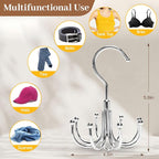 2 Packs Bra Hanger for Closet, Stackable Tank Top Organizer 16 Hooks for Closet Organization and Storage, Stainless Steel Space Saving Clothes Hook Hanger for Belt, Tank Top, Bra, Tie, Scarves - Image 6