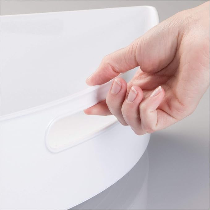 iDesign Recycled Plastic 1/4 Wedge Lazy Susan Turntable Organizer with Handle, Pantry, Bathroom, General Storage and More – 16.5" x 11" x 4", White - Image 8