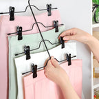 TOPIA HANGER 4 Tier Metal Skirt Hangers with Clips 80% Space Saving 2 Pack - Image 3