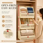 Hanging Closet Clothes Organizers and Storage Detachable 3 Tier Wider - Image 3