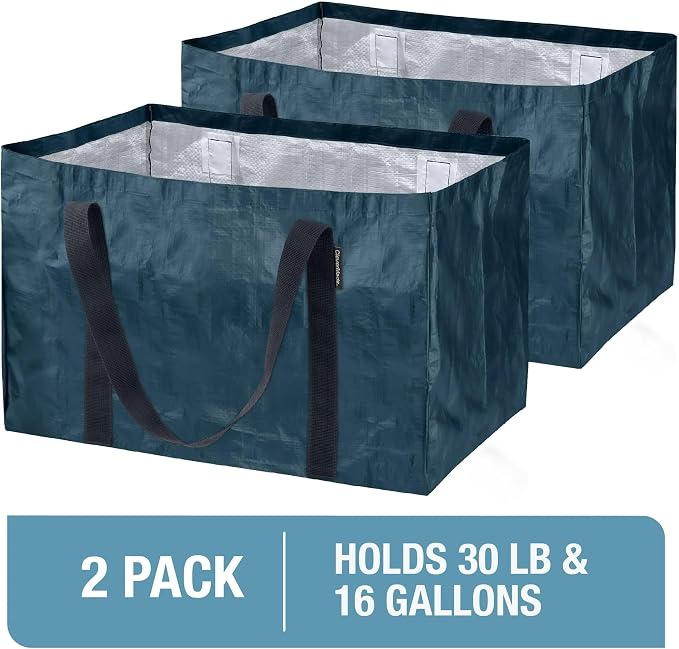 CleverMade XXL Storage Basket Tote, 76L Storage Bag, 2 Pack, Ocean - Image 7