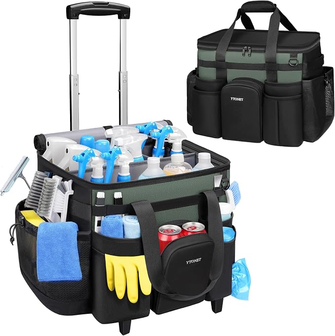 Ytonet XXL Rolling Cleaning Caddy, Large Cleaning Caddy with Wheels by YTONET