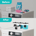 Laundry Pods Container & Dryer Sheet Holder, Laundry Room Organization and Storage Jars with Lids, Labels & Scoops for Powder Detergent Scent Booster, Black Lid - Image 6