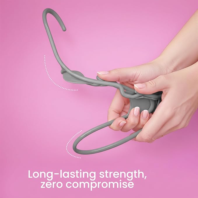 Utopia Home Plastic Hangers 100 Pack – Space Saving Clothes Hanger Grey | Durable & strong | Closet organizer & storage | Ideal for apartments, dorms & stocking stuffers - Image 4