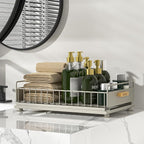 Under Sink Organizer, 2 Packs Under Sink Organizers and Storage, Slide Out Pull Out Cabinet Organizer Shelf with Metal Drawers for Kitchen Bathroom Pantry, Gray - Image 7