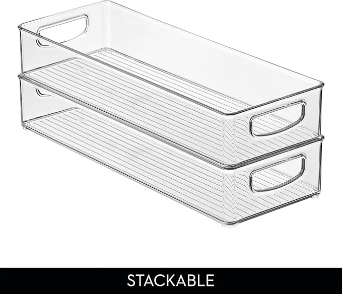 iDesign Slim Extra Long Clear Storage Bin - Image 5