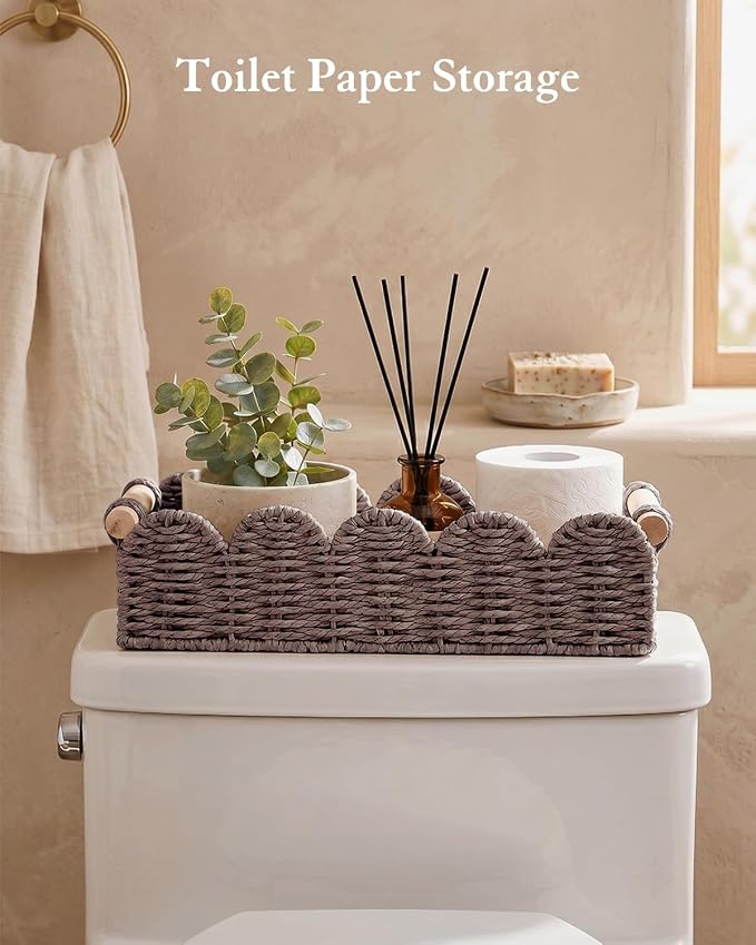 Toilet Paper Storage Basket for Toilet Tank, Bathroom Organizer - Image 2