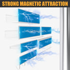 6 Pack Magnetic Shelves for Washing Machine, Magnetic Spice Rack Organizer for Refrigerator, Magnetic Shelf with Hanger Organizer, Metal Magnetic Basket, Laundry Organization and Storage, White - Image 3