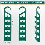 CraftyCrocodile Space Saving Hangers for Clothes - 10 in Pack, Heavy Duty Plastic, Multi Closet Space Savers for Shirts, Pants, Jeans, Sweaters - Hanger Organizer Space Saver - Image 2