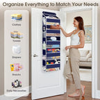 2 Pcs Over The Door Organizer Large Capacity Hanging Storage Room Organizer | 40 lb Capacity, Ultra-Sturdy, Foldable, Mesh Design with Clear Window, Space-Saving Organizer for Pantry, Nursery & Closet - Image 6