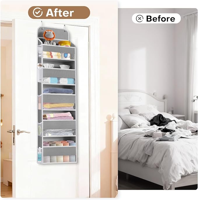 Over the Door Organizer, 5 Large Pocket Hanging Storage with 40lb Capacity - Image 6