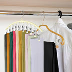 Volnamal Legging Organizer for Closet,2 Pack Metal Yoga Pants Hangers,Ivory | Clothes Hanger w/10 Clips Hold 20 Leggings,Space Saving Hanging Closet Organizer College Dorm Essentials Apartment Essential - Image 6