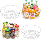 Guzon 4 Pack Lazy Susan Turntable, 12 Inch Rotating Organizer with Handles by Guzon