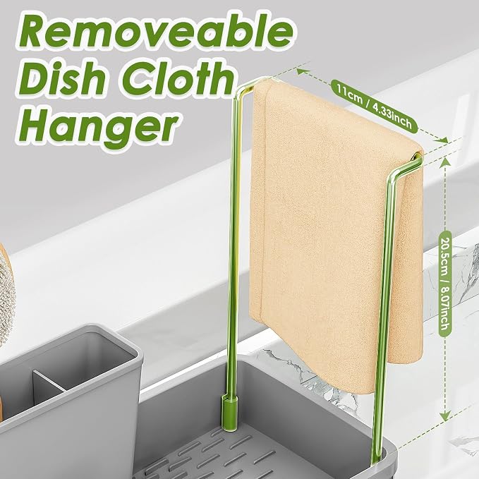 Ewaiira Stainless Steel Sink Caddy, Sponge Holder for Kitchen Sink 9.8″ - Image 7