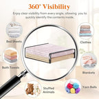 Lifewit 14L Clear Sheet Storage Bags with Zipper 6 Pack, Plastic Sweater Storage Bins for Clothing, Vinyl Foldable Clothes Containers Organizers for Closet, Blankets, Bedding 15.7 x 13.8 x 3.9 Inch - Image 4
