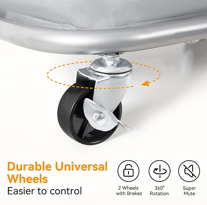WOWLIVE 100L Rolling Laundry Basket with Wheels, Tall Laundry Hamper - Image 7