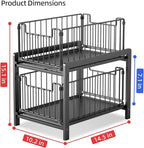 2-Tier Pull Out Cabinet Organizer, Slide Out Under Sink Organizer - Image 2