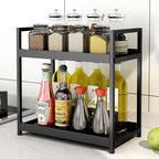 Bathroom Counter Organizer Vanity Storage Countertop Shelf, Large Black - Image 4