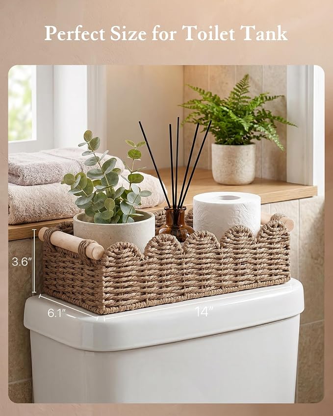 Toilet Paper Storage Basket for Toilet Tank, Bathroom Organizer - Image 3