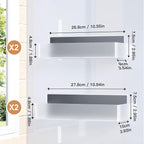 Mystozer Magnetic Spice Rack for Refrigerator, Kitchen Organizer and Storage Shelf, Clear(4 Pack) - Image 2