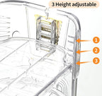 Shoe Slots Organizer,Elephant Shoe Rack Stable and Thick,Clear Shoe Stacker with 3 Adjustable Level for Sneakers Display (Transparent - Golden, 10Pack) - Image 5