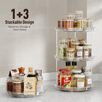 360° Rotating Makeup Organizer Skincare Organizer Countertop Clear - Image 8