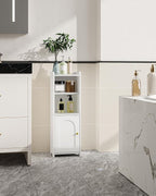 Hzuaneri Bathroom Storage Cabinet, Narrow Toilet Paper Cabinets with Doors - Image 3
