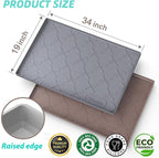 SIKADEER 34" x 19" Under Sink Mat Waterproof , Silicone Mat Kitchen Drawer Shelf and Cabinet Liner, Sink Protector for Bathroom Organizers and Storage, Boot Tray Pet Food Mats - Image 3