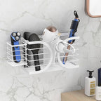 Hair Dryer Holder 3in1 Hair Tool Organizer/Wall Mounted,Cabinet Door or Desk-based Blow Dryer Holder/Height-adjustable Curling Iron Holder/Bathroom Cabinet Organizer for Flat Irons Curling Wand - Image 2