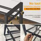4-Tier Expandable Metal Shoe Rack for Closet & Entryway, Shoe Organizer | Shoe Storage • Adjustable Width • Holds 6–9 Pairs • Heavy-Duty Steel • Space-Saving Design • Tool-free • Easy Assembly - Image 4