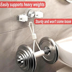 4 Pack Broom Holder Mop Hanger, No Drill Suction Cup Adjustable Organizer with Hooks Broom Hanger Organizer for Bathroom Kitchen Office Utility Room Laundry Home Garden Garage Storage Organizatin Rack - Image 4