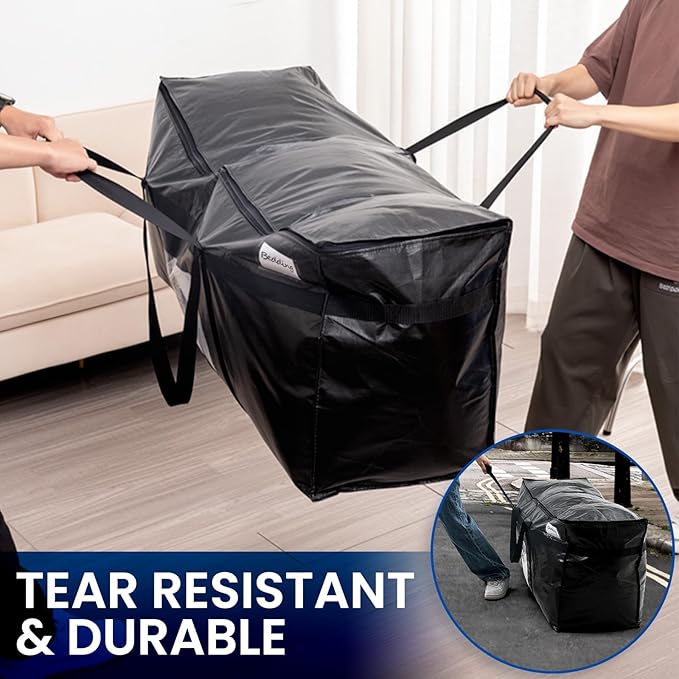 TAILI 2 Pack 69 Gallon Extra Large Storage Bags with Visible Window,Black - Image 5