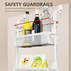 2-Tier Over Cabinet Door Organizer, White, 13" W x 5" D x 18" H - Image 6