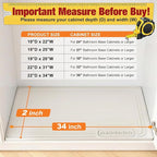 Under Sink Mat 34" X 22", Waterproof Silicone Cabinet Kitchen Liner, Beige - Image 2