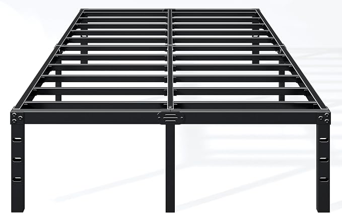 Hafenpo 12 Inch Full Bed Frame, Under Bed Storage, Black by Hafenpo