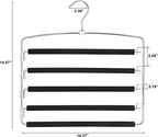TOPIA HANGER Pants Hangers Space Saving with 5 Tiers Non-Slip Foam Padded | 3 Pack 80% Space Save Closet Orgainzer, 360° Swivel Hook, Multi Layers Swing Arm Non-Slip Foam Padded for Pants Jeans Black - Image 5