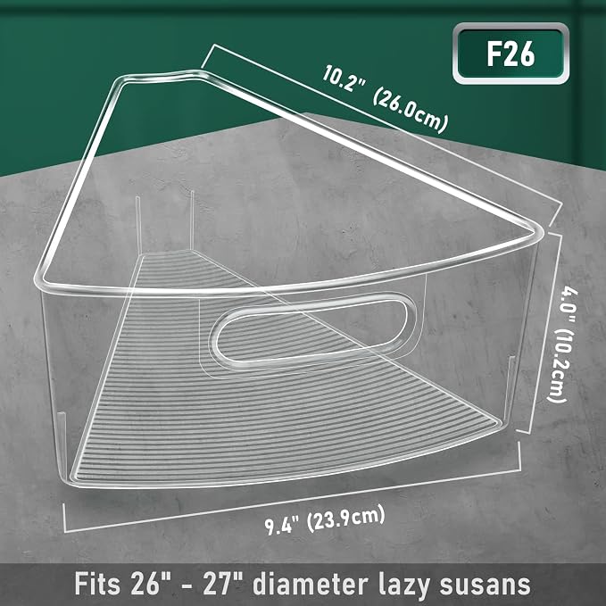 JEISSLIA Lazy Susan Cabinet Organizer Bins for 26"/ 28"/ 32" Diameter - Image 4