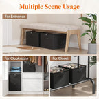 Lifewit Shoe Storage Organizer for Closet, Holder Box, 3 Pack, Black - Image 9