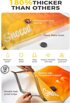 Travel Vacuum Bags with Pump, 15 Pack Vacuum Storage Bags for Clothing, Brushless Motor Type-C Rechargeable Pump, Compression Packing Bags for Travel, Suitcase, Closet and Home Storage, Yellow - Image 5