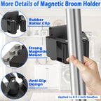 Strong Magnetic Mop Broom Holder, 2 Pack | Heavy Duty Magnetic Mop Hanger, For Refrigerators,Laundry Room Garage Kitchen Workshops - Image 5