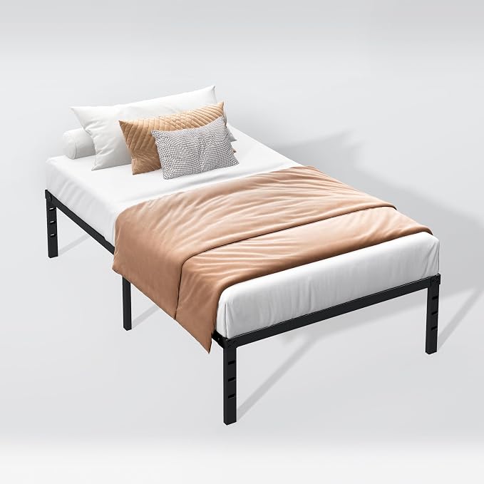Hafenpo 12 Inch Twin Bed Frame, Under Bed Storage, Black - Image 8