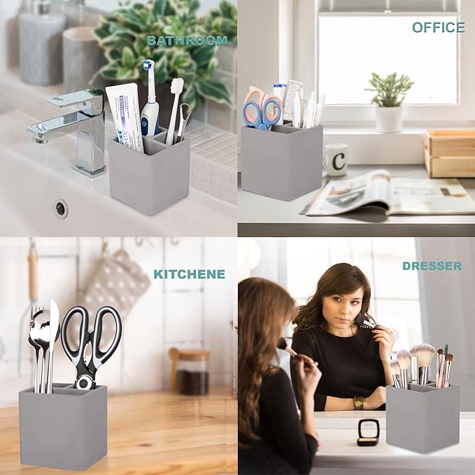 Diatomite Toothbrush Holders Tooth Brush Organizer - Dark Gray - Image 6