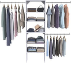 ClosetMaid SuiteSymphony Wood Closet Organizer System, 25-Inch Starter Kit with Tower and 3 Hang Rods and Shelving, Adjustable Shelves, Customizable Insert, Reach-in or Walk-in Closets, Pure White - Image 4